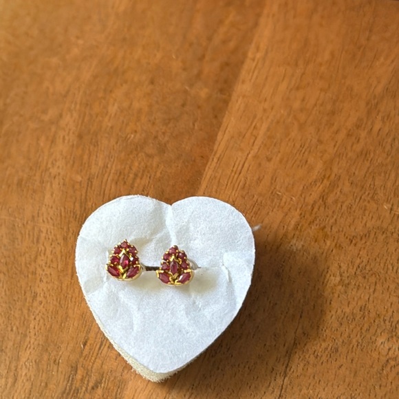 Ruby earrings stud, pickup only @ chino , California, 91709 - Picture 1 of 5